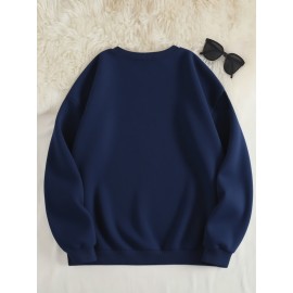 Women'S Cozy Crew Neck Sweatshirt with Vibrant Fox & Floral Print - Casual Long Sleeve Pullover for Fall & Winter, Soft Polyester Blend, Machine Washable, Allseason Apparel | Vibrant Print Top | Polyester Blend, Fox Sweatshirt