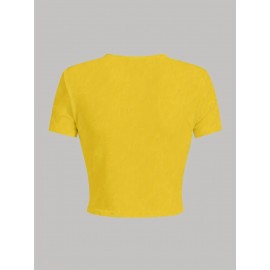 Women's White Crop T-Shirt - London '92 Numeric Graphic Tee - Stretchy Casual Summer Top - Vintage Streetwear Everyday Shirt - Non-See Through Crop Top for Women, Ladies T Shirts, Relaxed Fit Tee, Nontransparent Fabric