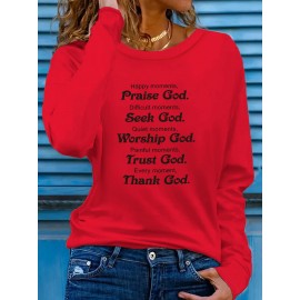 Women'S Inspirational Long Sleeve T-Shirt - 