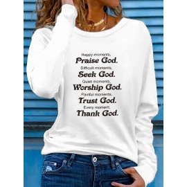 Women'S Inspirational Long Sleeve T-Shirt - 